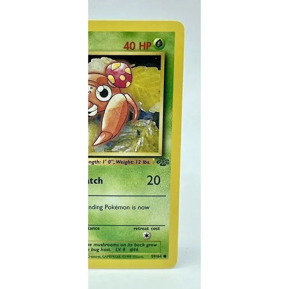 Paras Jungle 59/64 Regular Unlimited Common Pokémon TCG Non Holo Vintage 1999 NM - Picture 3 of 6